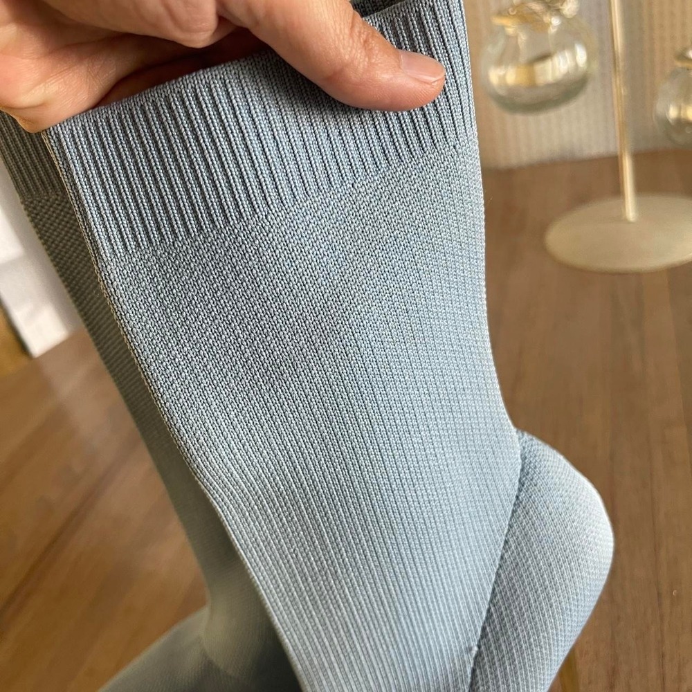 Cuccoo Blue Knit Sock Boots Pointed Toe Stiletto High Heels Booties Size 5.5-6 - Picture 2 of 8